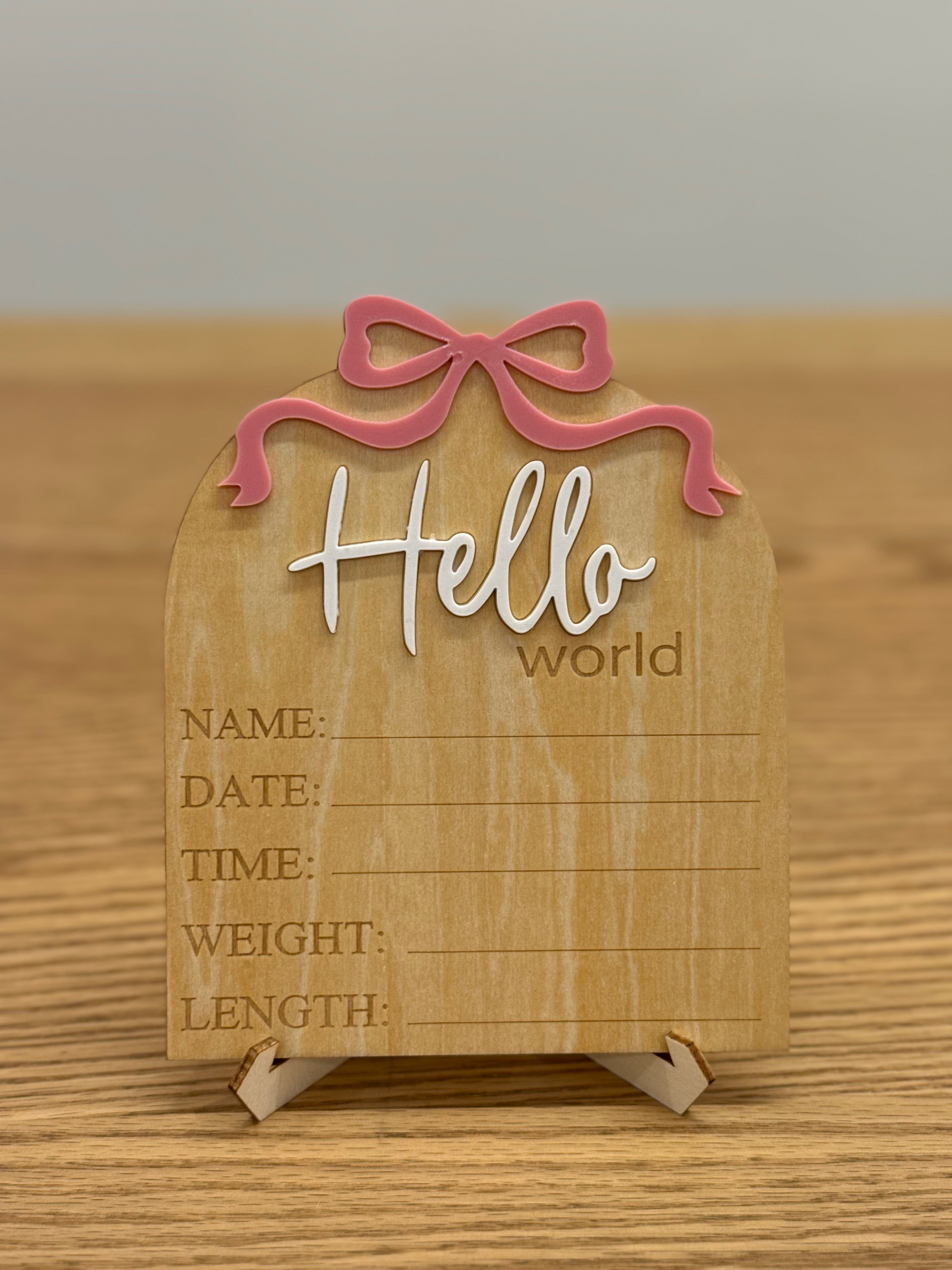 Hello World Announcement Signs - Assorted