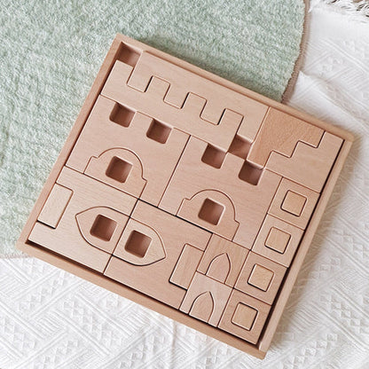 Solid Beechwood Castle Blocks
