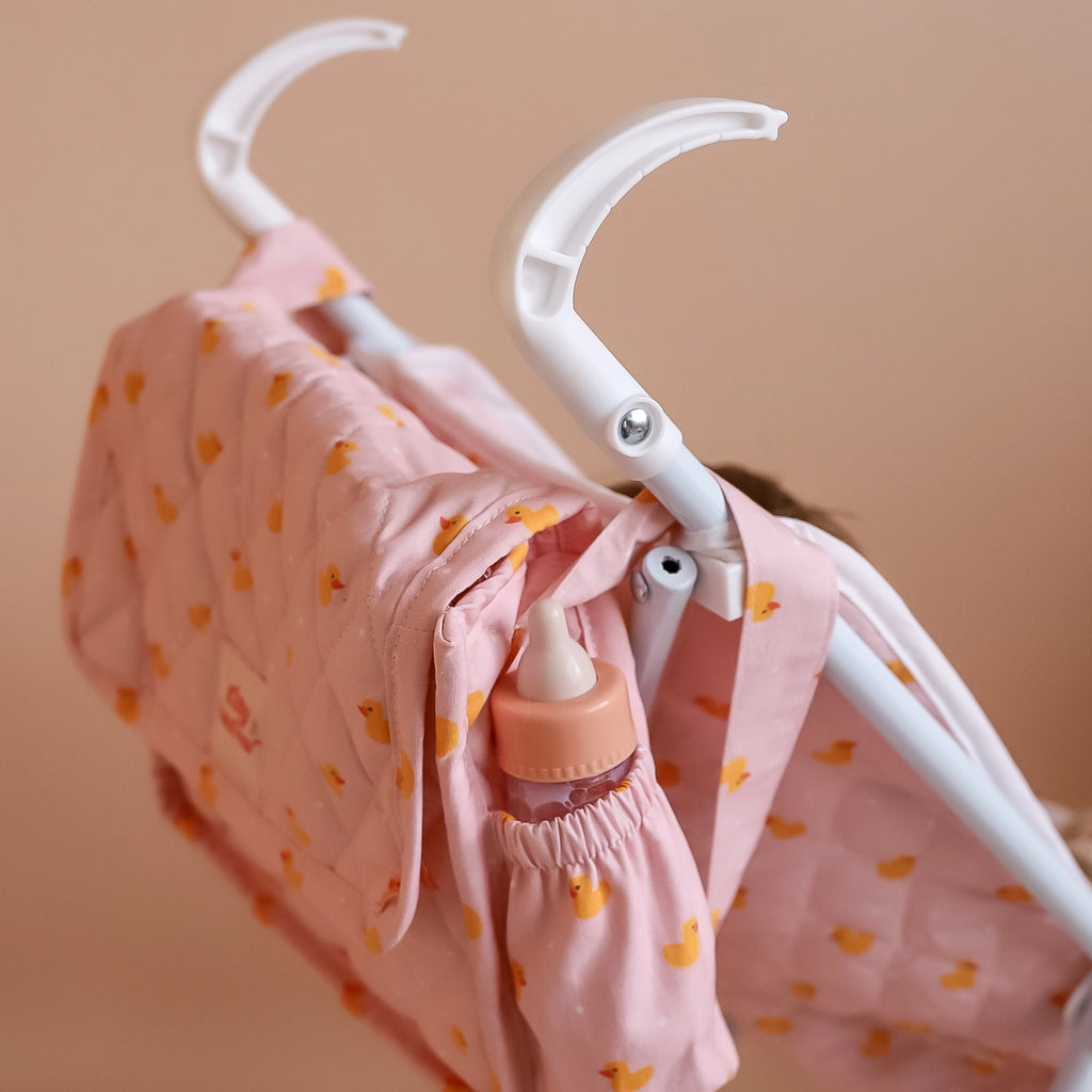 Folding Dolls Stroller - Pink Ducky