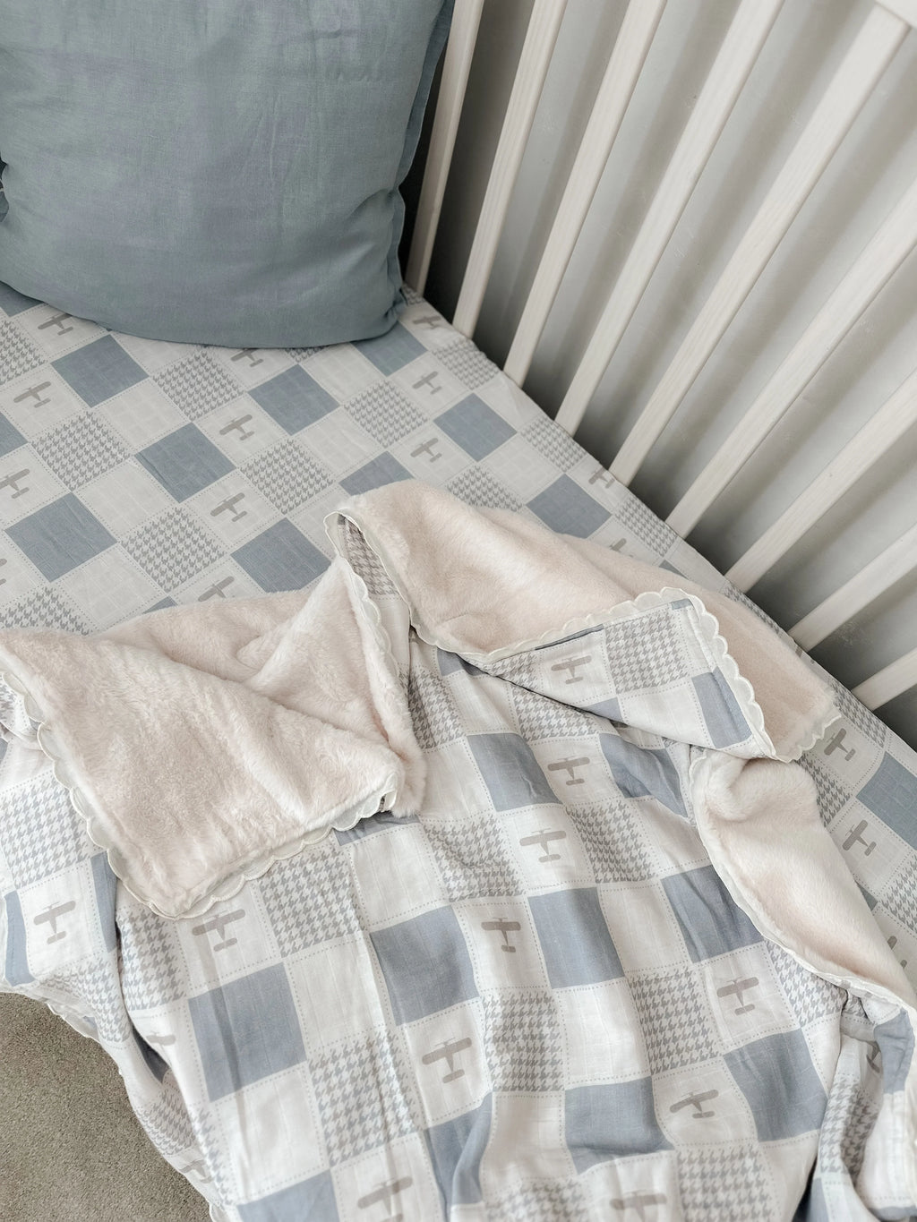 Wright Flyer Fur Lined Cot Blanket