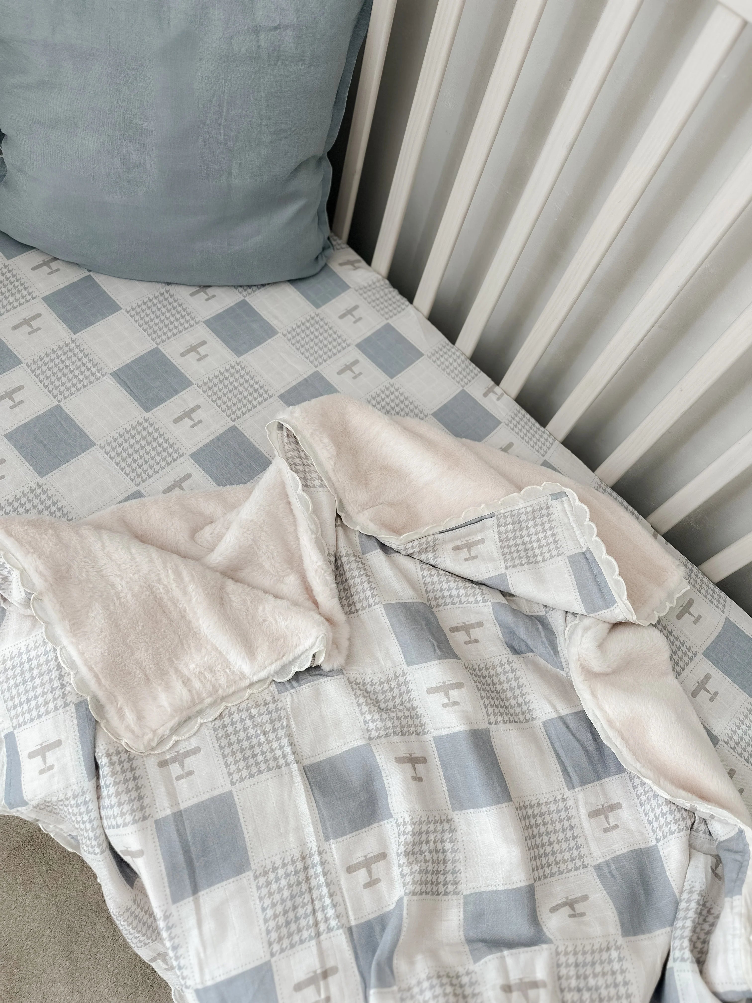 Wright Flyer Fur Lined Cot Blanket