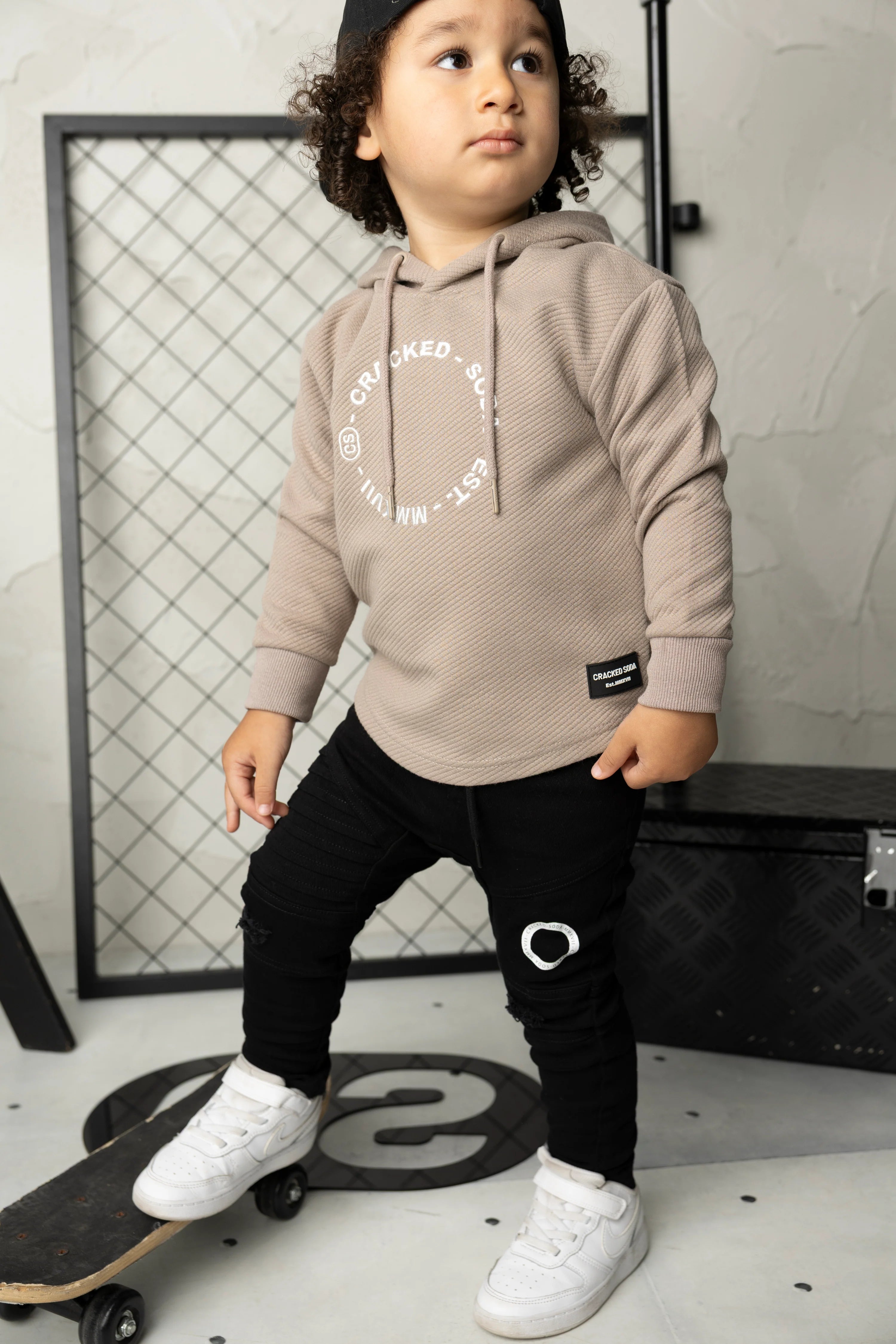 Theodore Quilted Hoodie - Truffle