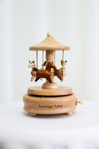 Wooden Musical Carousel - Horses