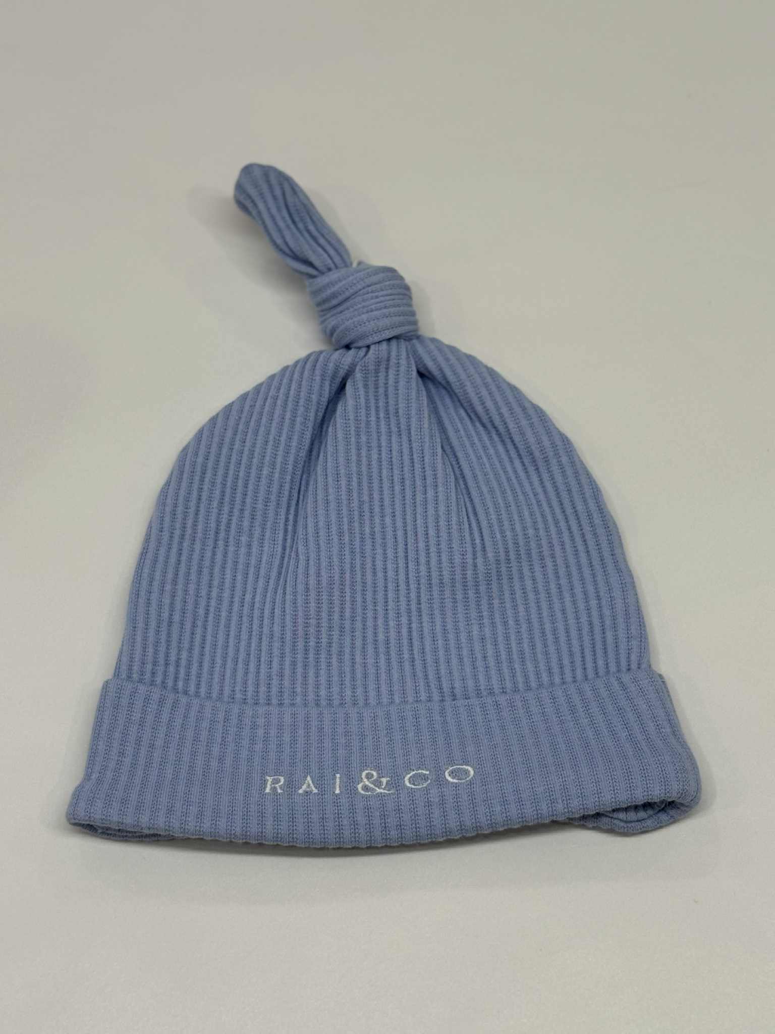 Baby Beanie Ribbed Knotted - Assorted