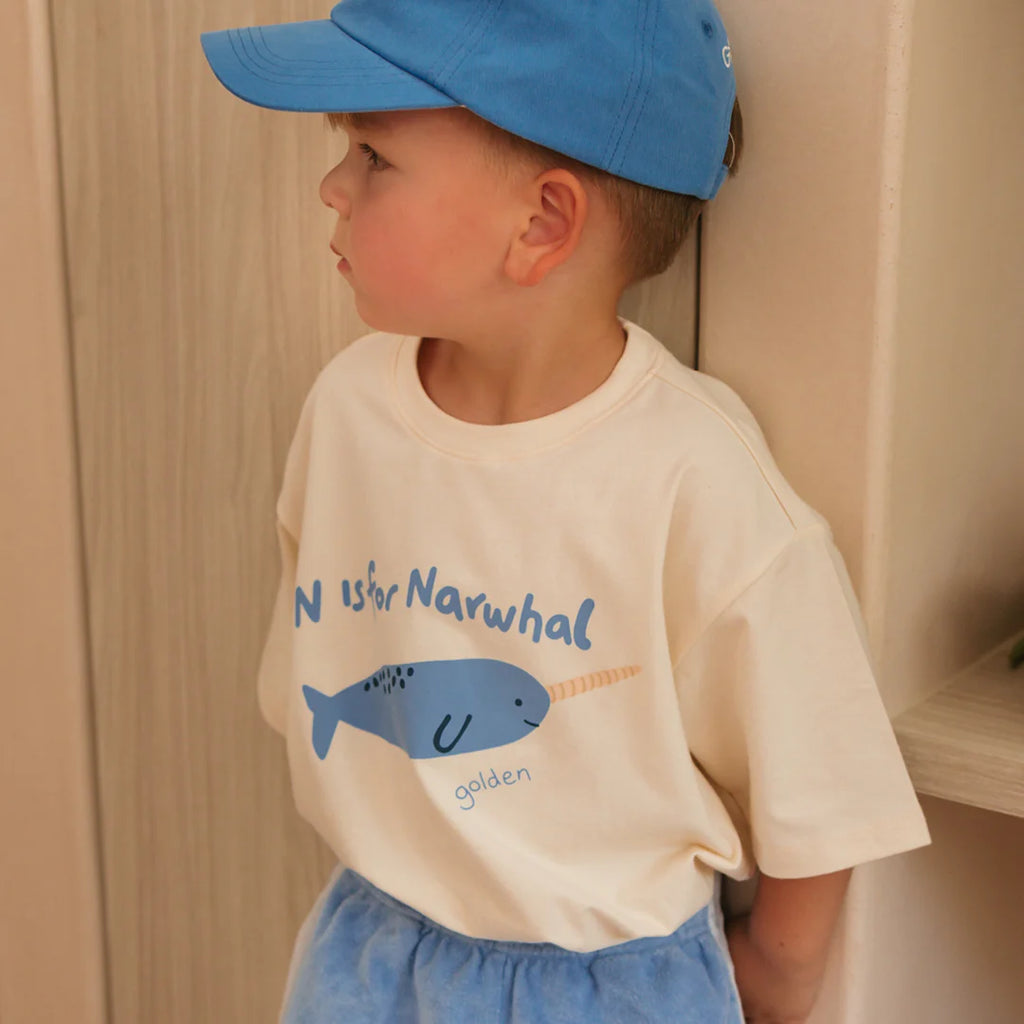 Narwhal Mid Sleeve Tee Buttercream