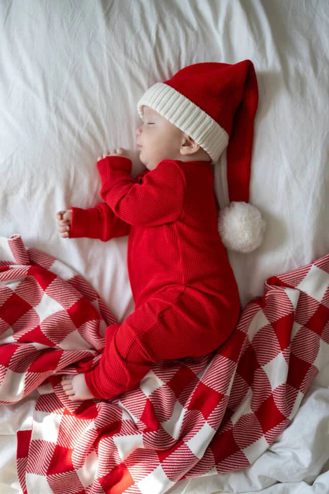 Waffle Onesie - Red