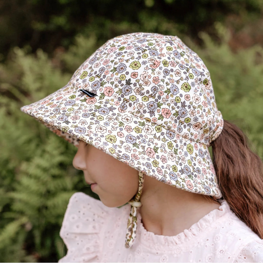 Ponytail Bucket Sun Hat - Floret
