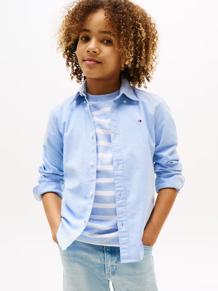 Stretch Oxford Shirt - Calm Blue