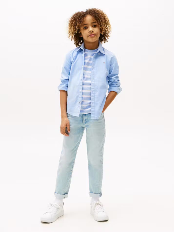 Stretch Oxford Shirt - Calm Blue