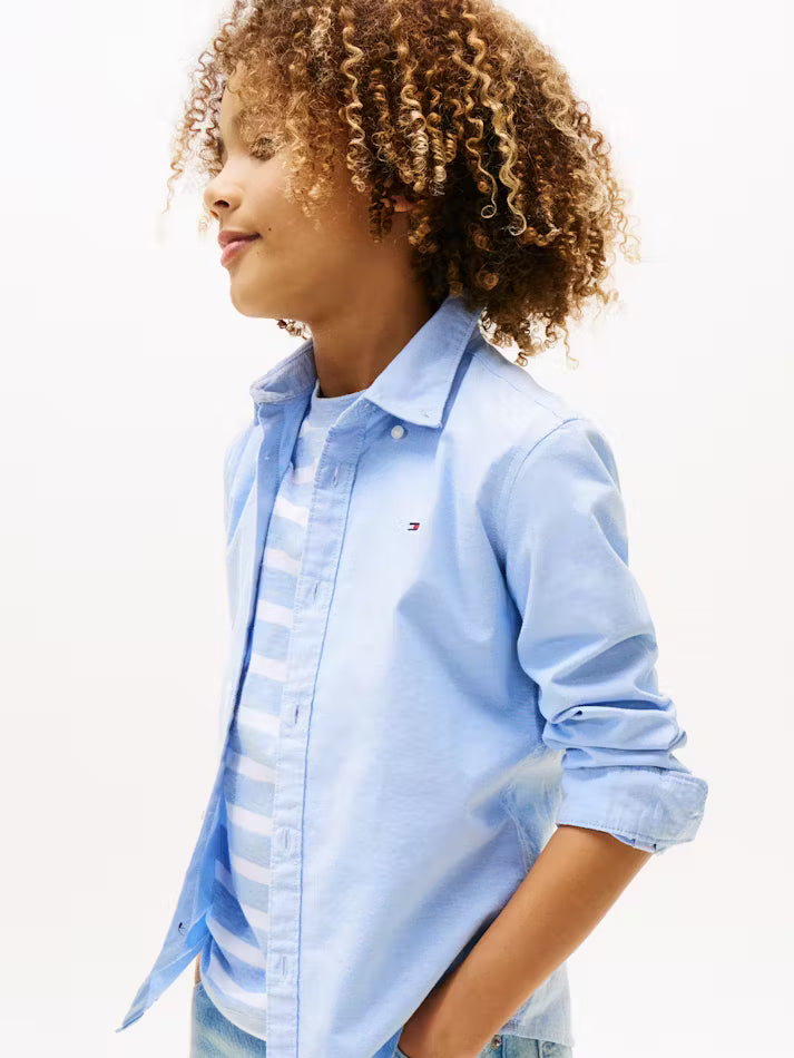 Stretch Oxford Shirt - Calm Blue