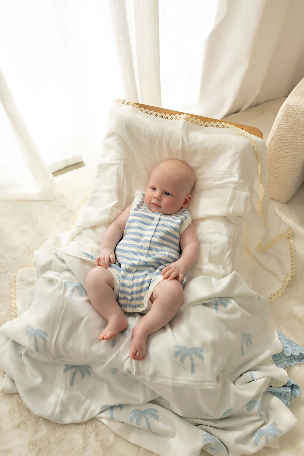 Breezy Knit Romper - Seaside