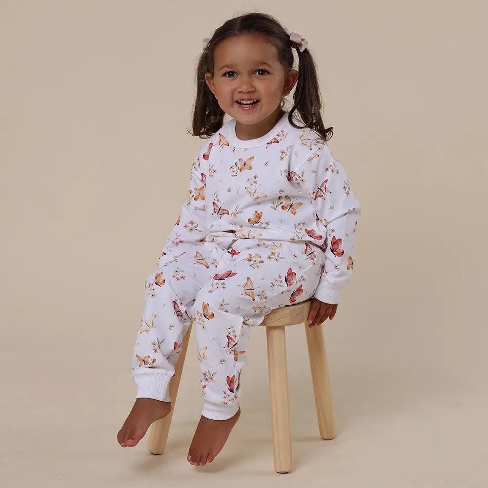 Butterfly Organic Kids Long Sleeve Pj Set