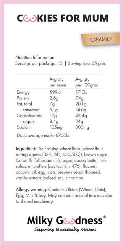 Caramilk Lactation Cookies