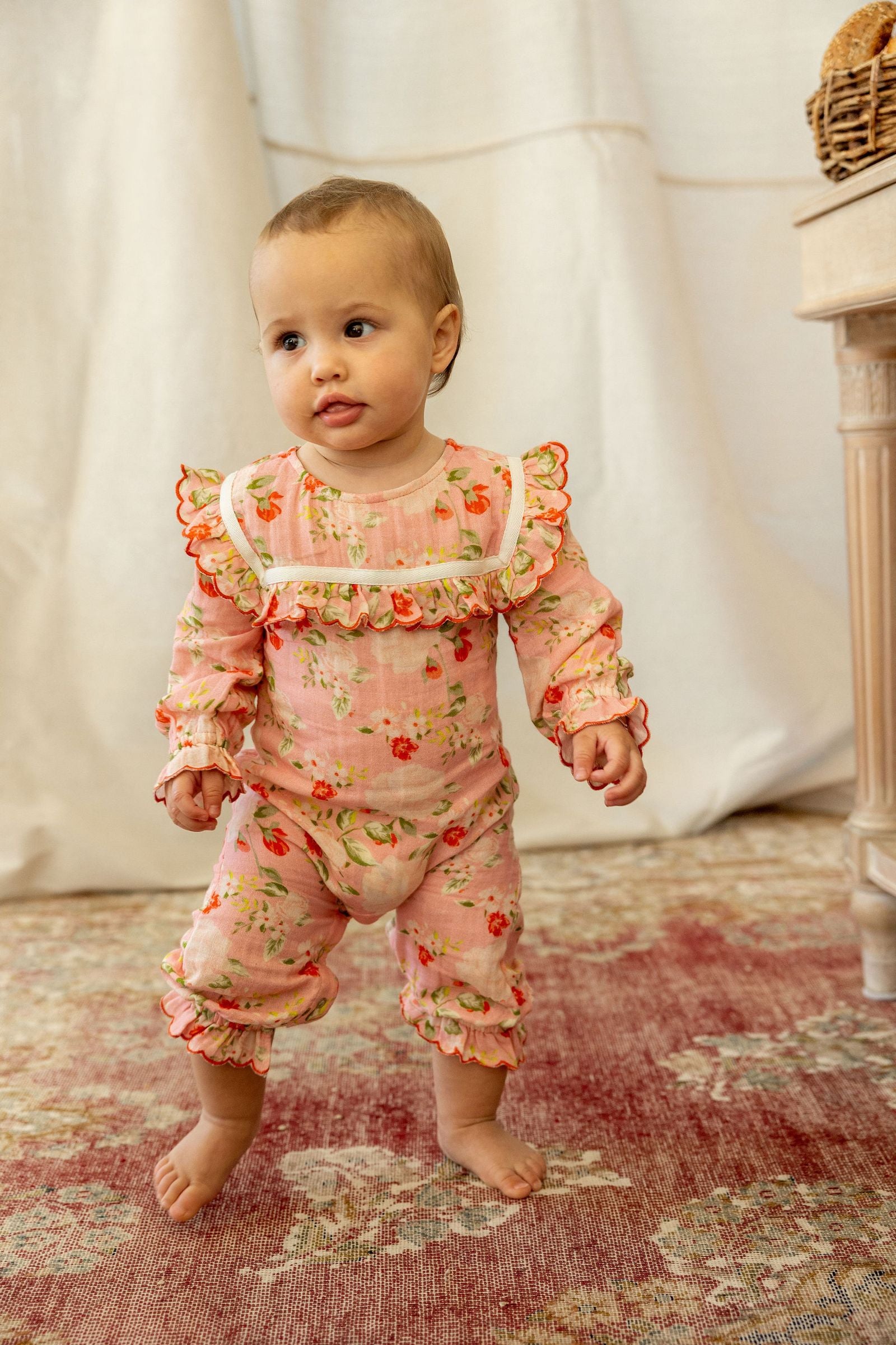 Celine Playsuit - Fabulous Blooms Pink