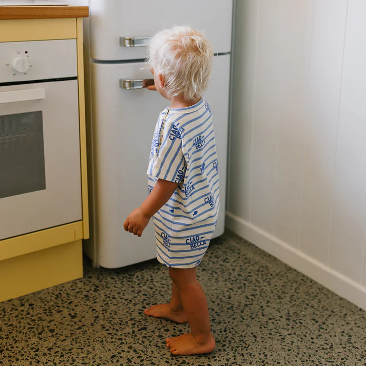 COMING SOON Ciao Bella Pesci Playsuit Buttercream Stripe