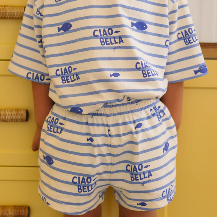 COMING SOON Ciao Bella Pesci Shorts Buttercream Stripe