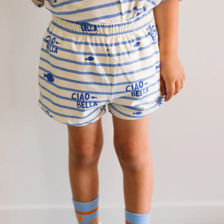 COMING SOON Ciao Bella Pesci Shorts Buttercream Stripe