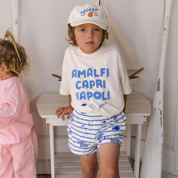 COMING SOON Ciao Bella Pesci Shorts Buttercream Stripe