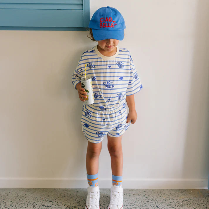 COMING SOON Ciao Bella Pesci Shorts Buttercream Stripe