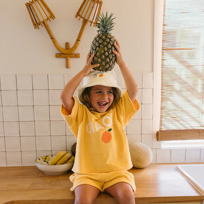 COMING SOON Ciao Mid Sleeve Tee Golden Cream