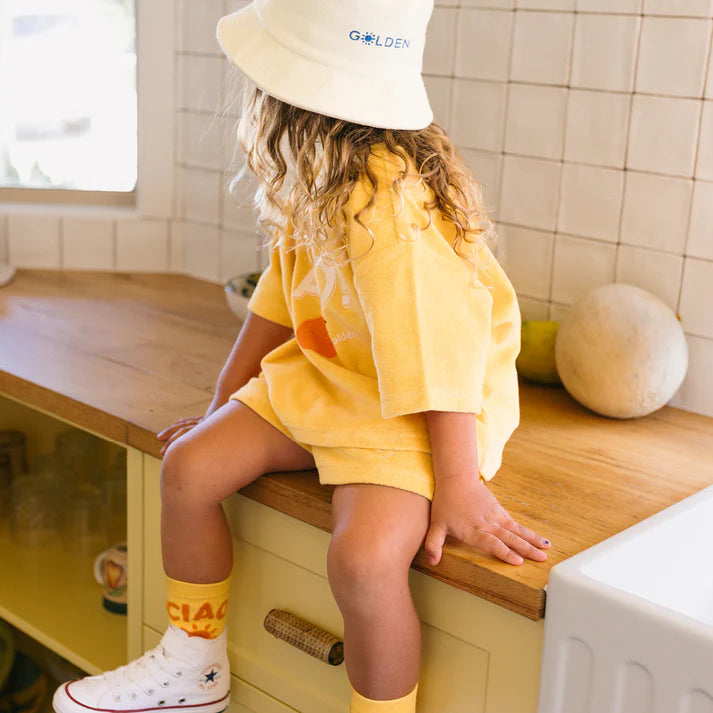 COMING SOON Ciao Mid Sleeve Tee Golden Cream