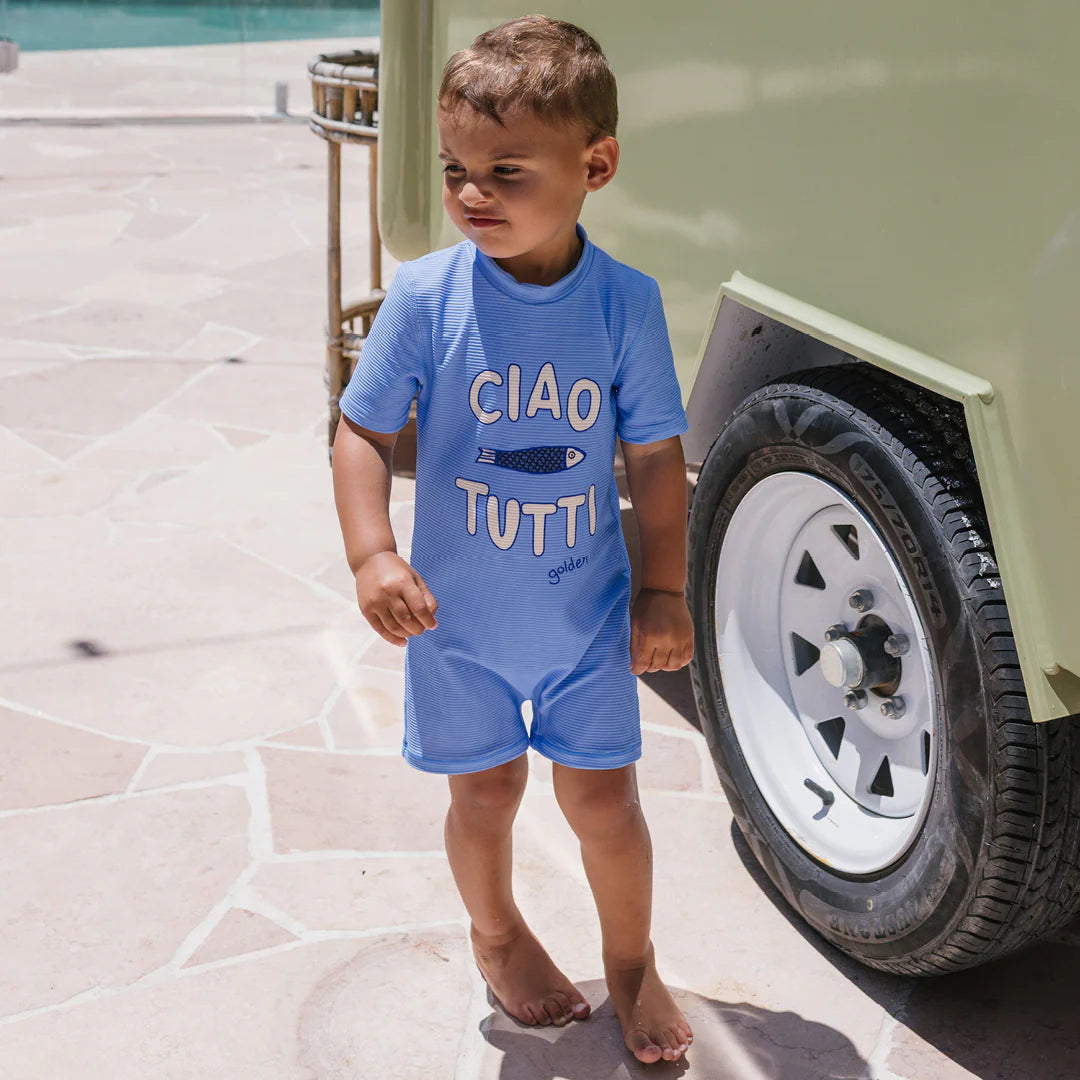 Ciao Tutti Pesci One Piece Swimsuit Pool Blue