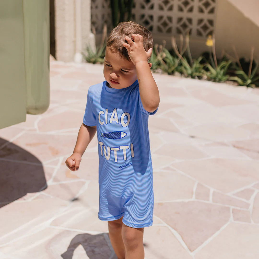 Ciao Tutti Pesci One Piece Swimsuit Pool Blue