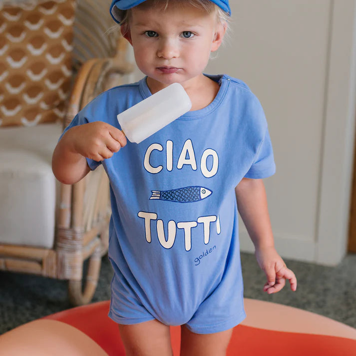 COMING SOON Ciao Tutti Pesci Playsuit Pool Blue