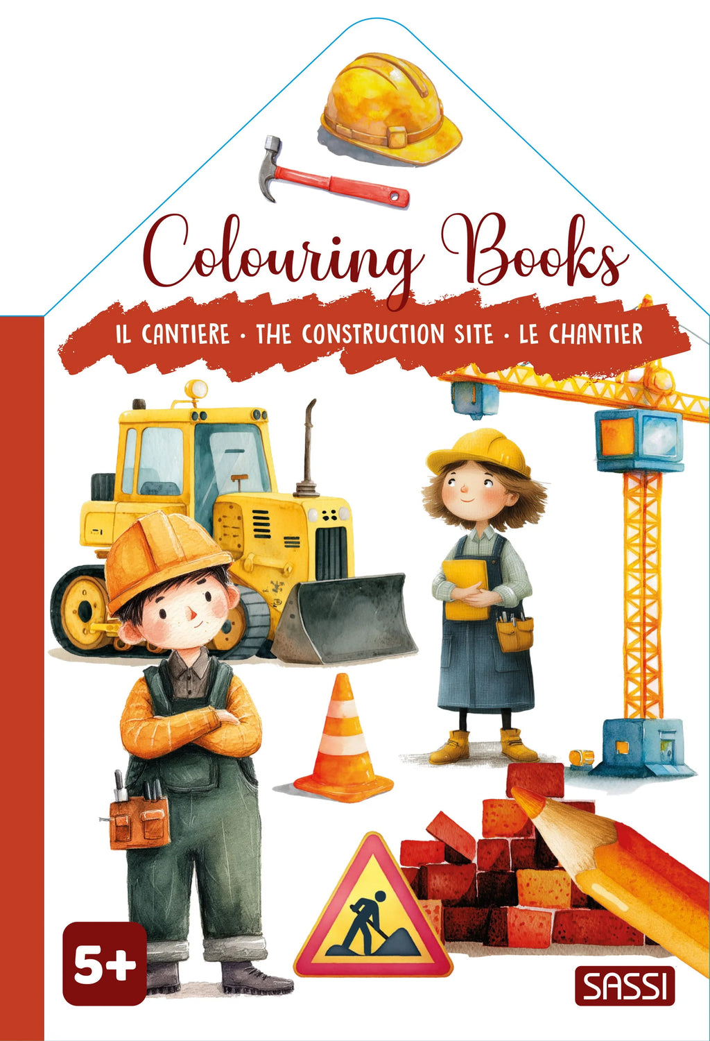 Sassi Colouring Book House - Construction Site