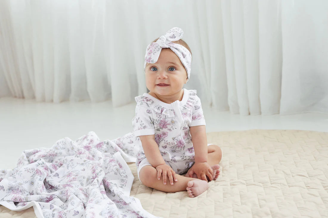Daisy Floral SS Zip Romper