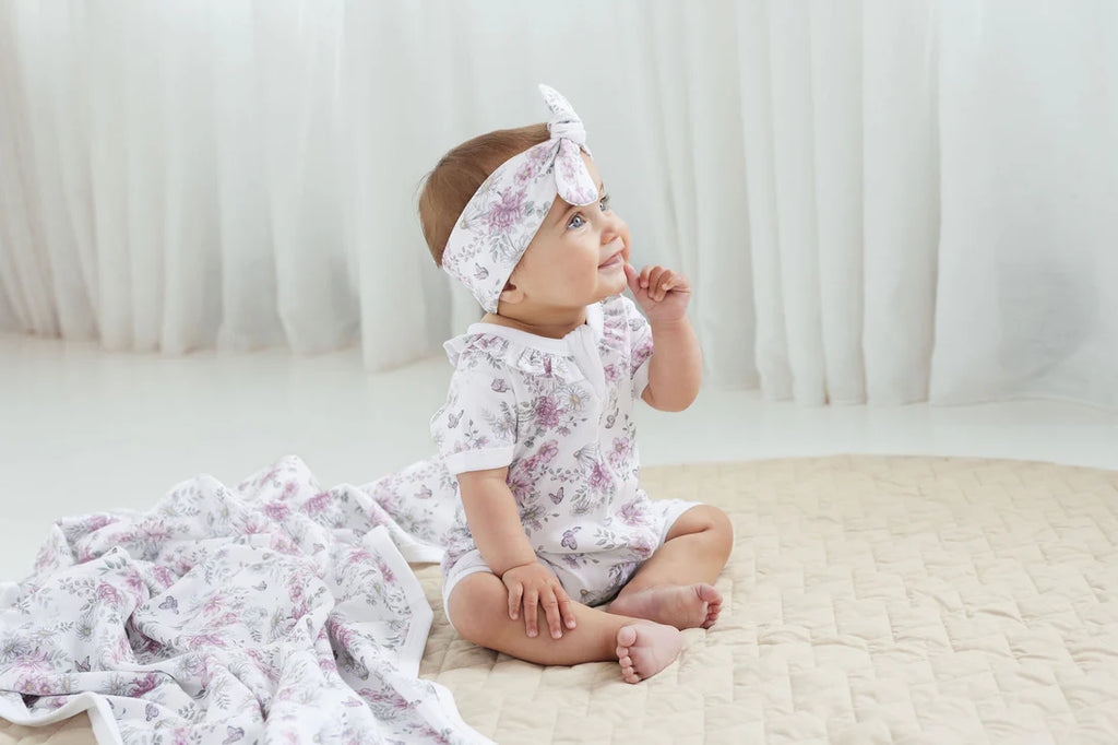 Daisy Floral SS Zip Romper
