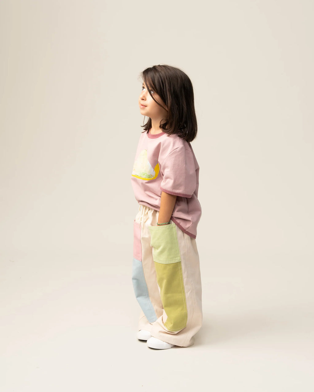 Wide Leg Pants | Patchwork