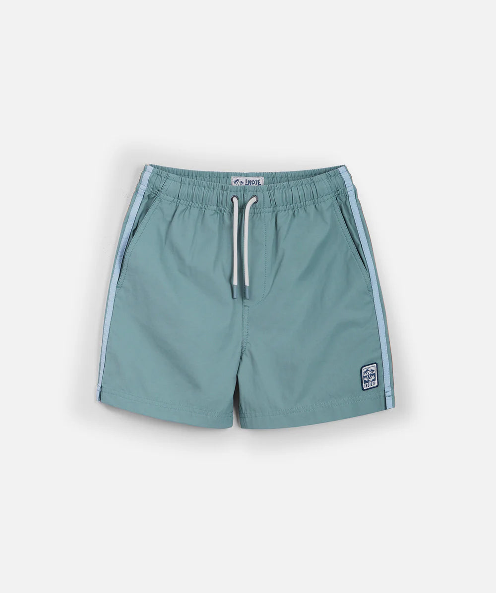 The All Day Stripe Swim Trunk - Algae