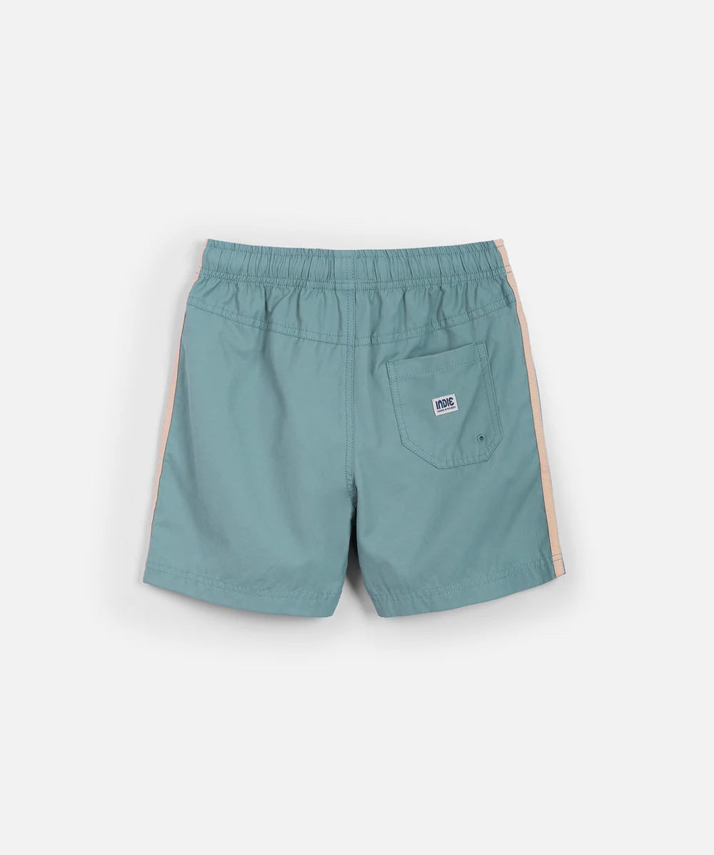 The All Day Stripe Swim Trunk - Algae