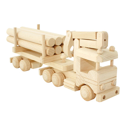 Wooden Truck with Logs & Crane Montana