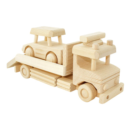 Wooden Tow Truck with Car Jackson