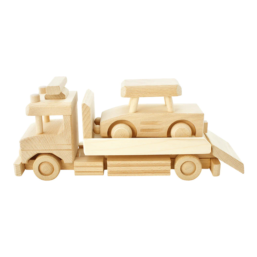 Wooden Tow Truck with Car Jackson