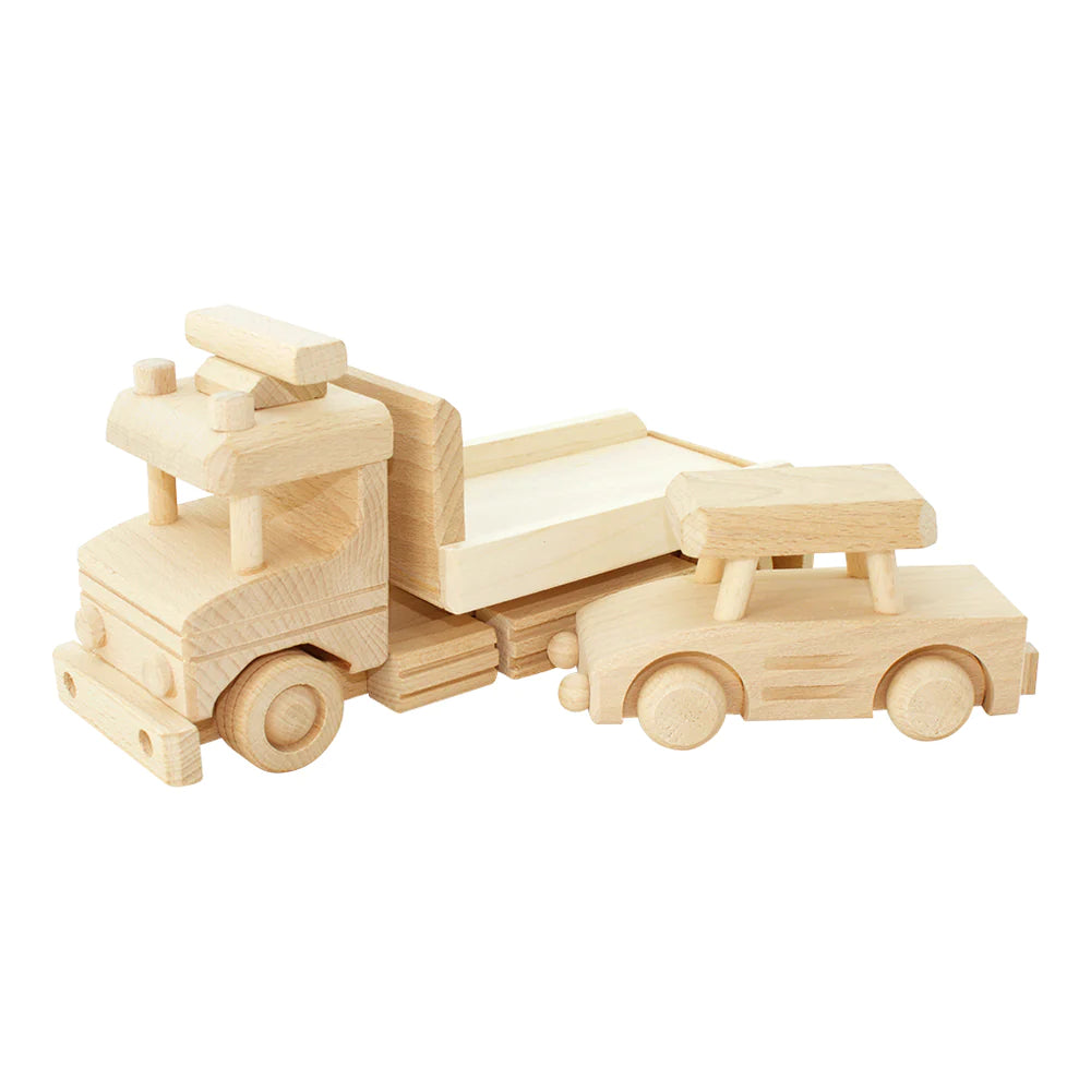 Wooden Tow Truck with Car Jackson