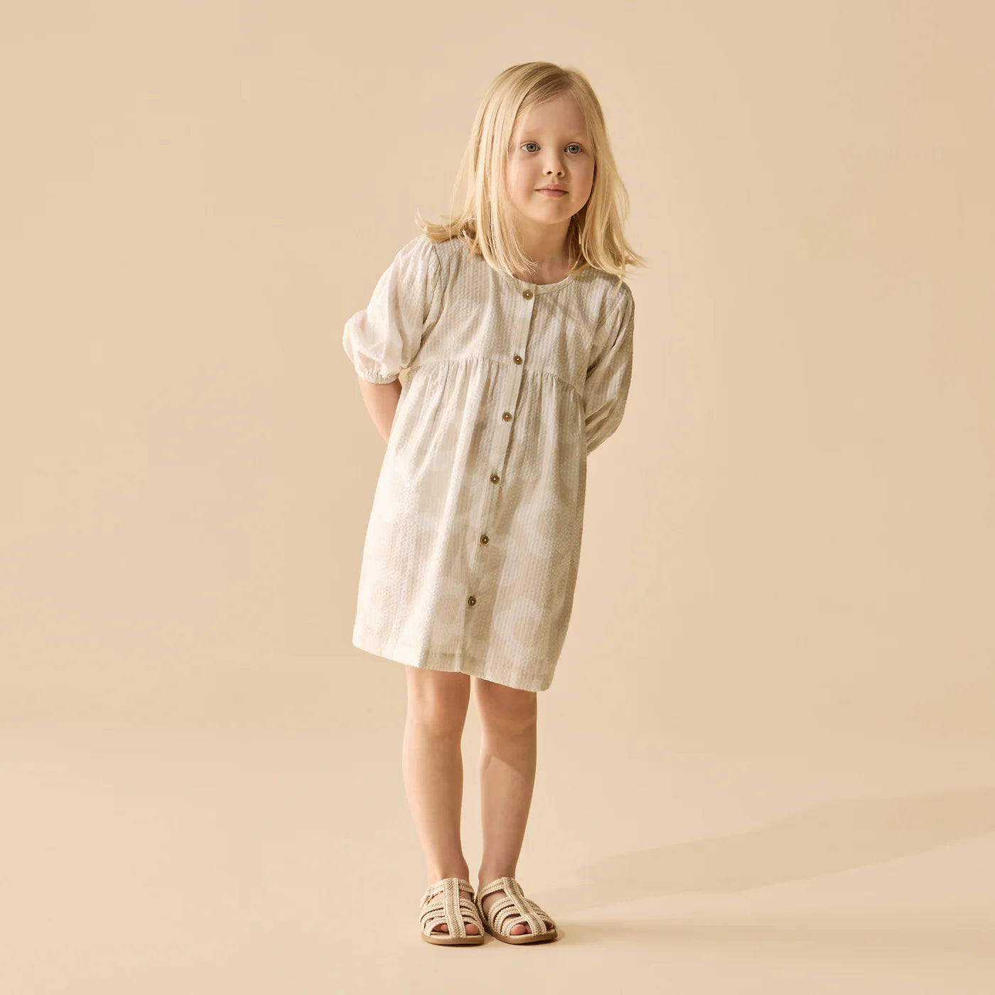 Daisy Bloom Organic Button Dress
