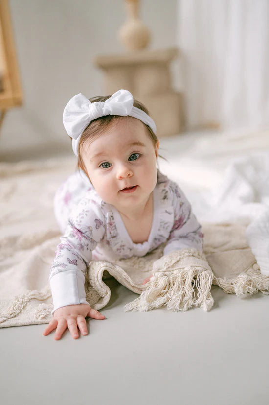 Daisy Floral LS Zip Romper