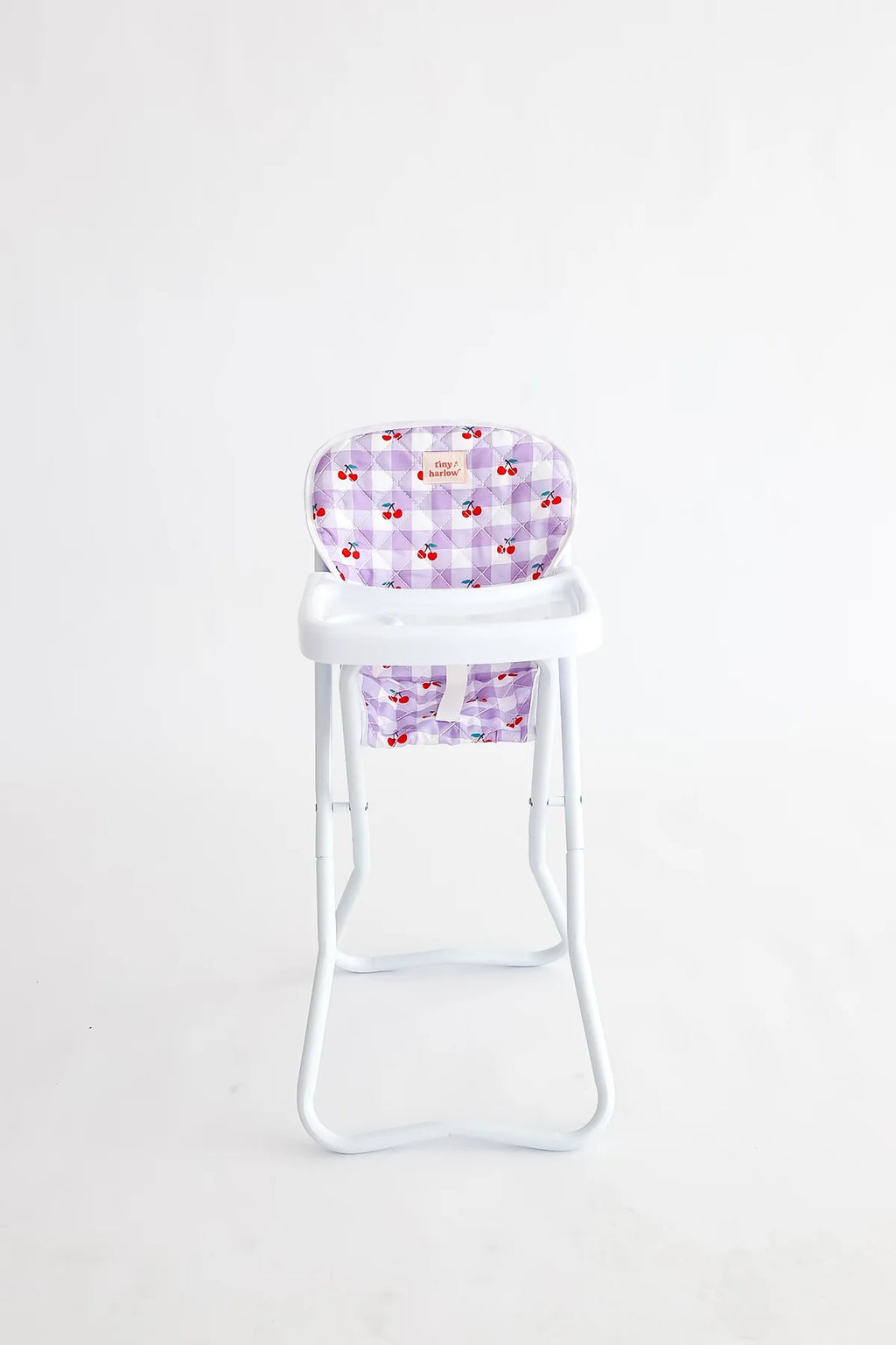 Doll Highchair - Cherry Gingham