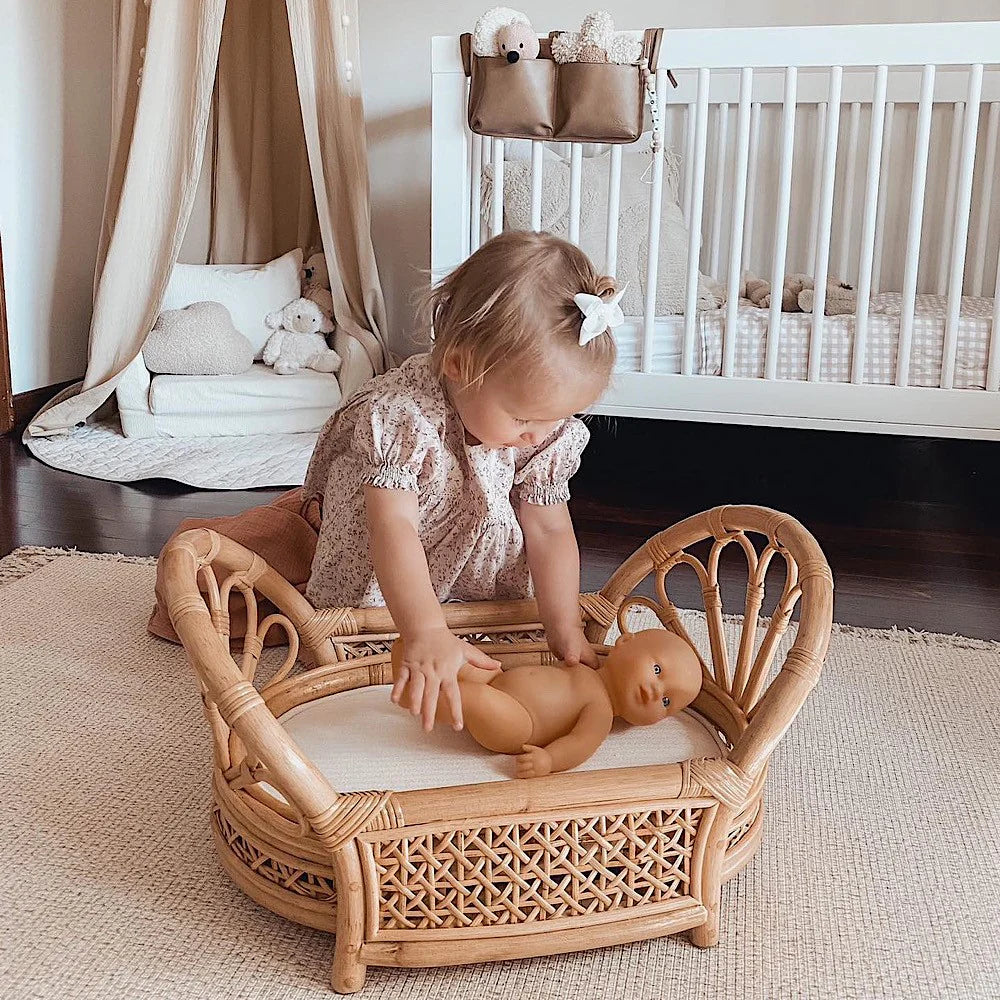 Rattan Dolls Bed