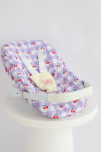 Dolls Car Seat Capsule - Cherry Gingham