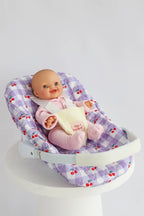 Dolls Car Seat Capsule - Cherry Gingham