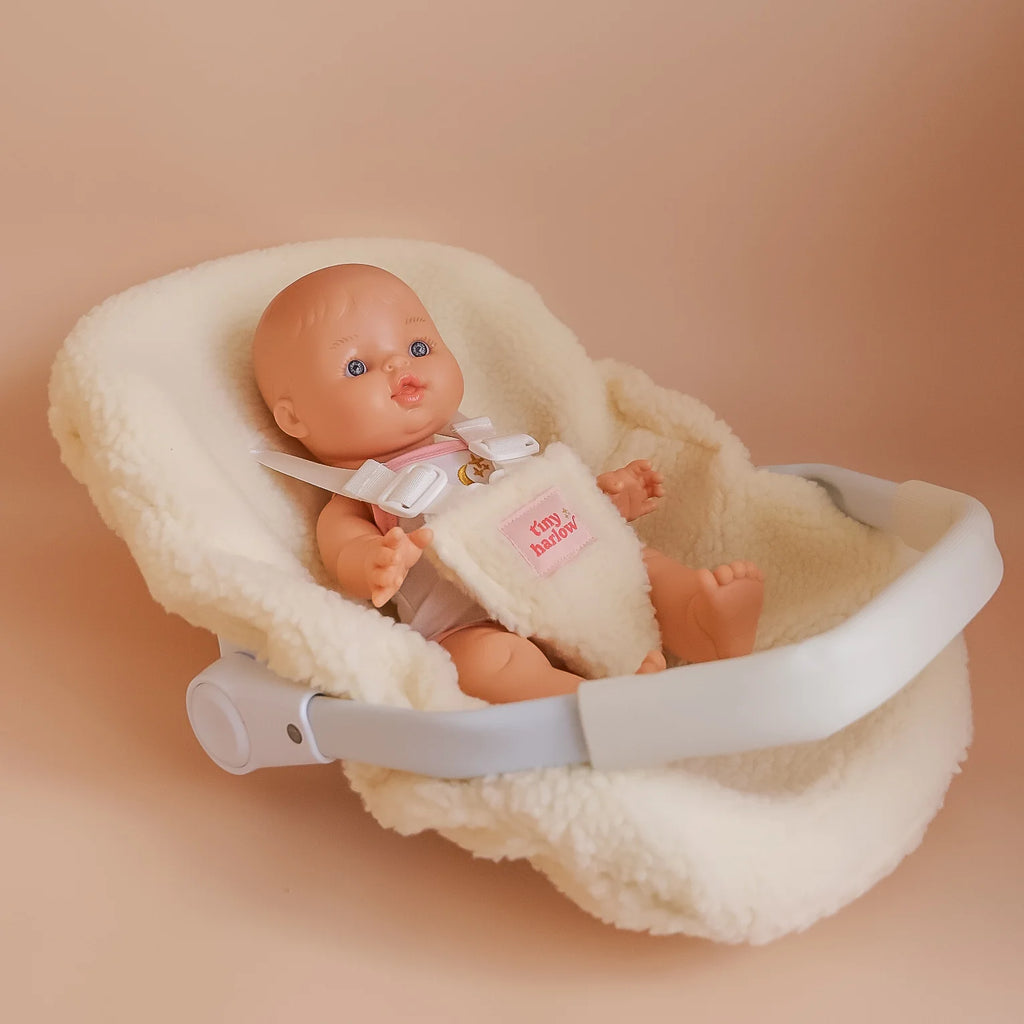 Dolls Car Seat Capsule - Cream Sherpa
