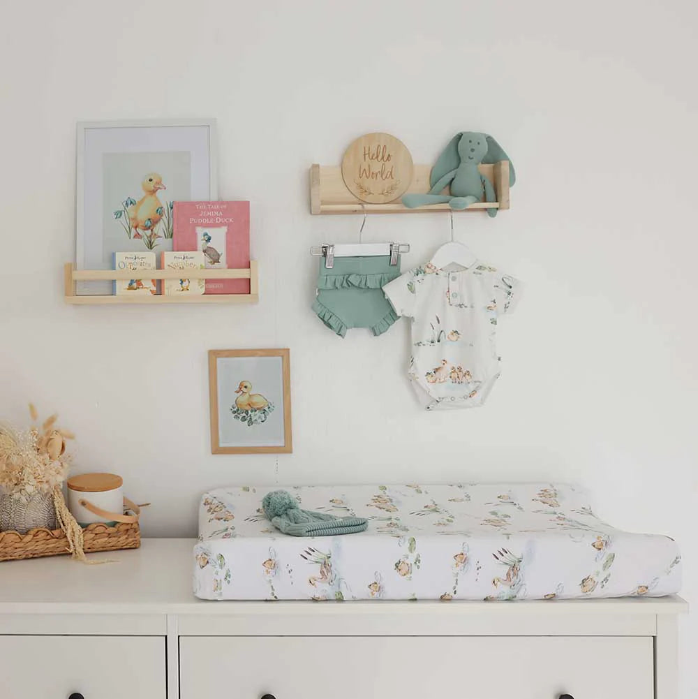 Duck Pond Organic Bassinet Sheet / Change Pad Cover