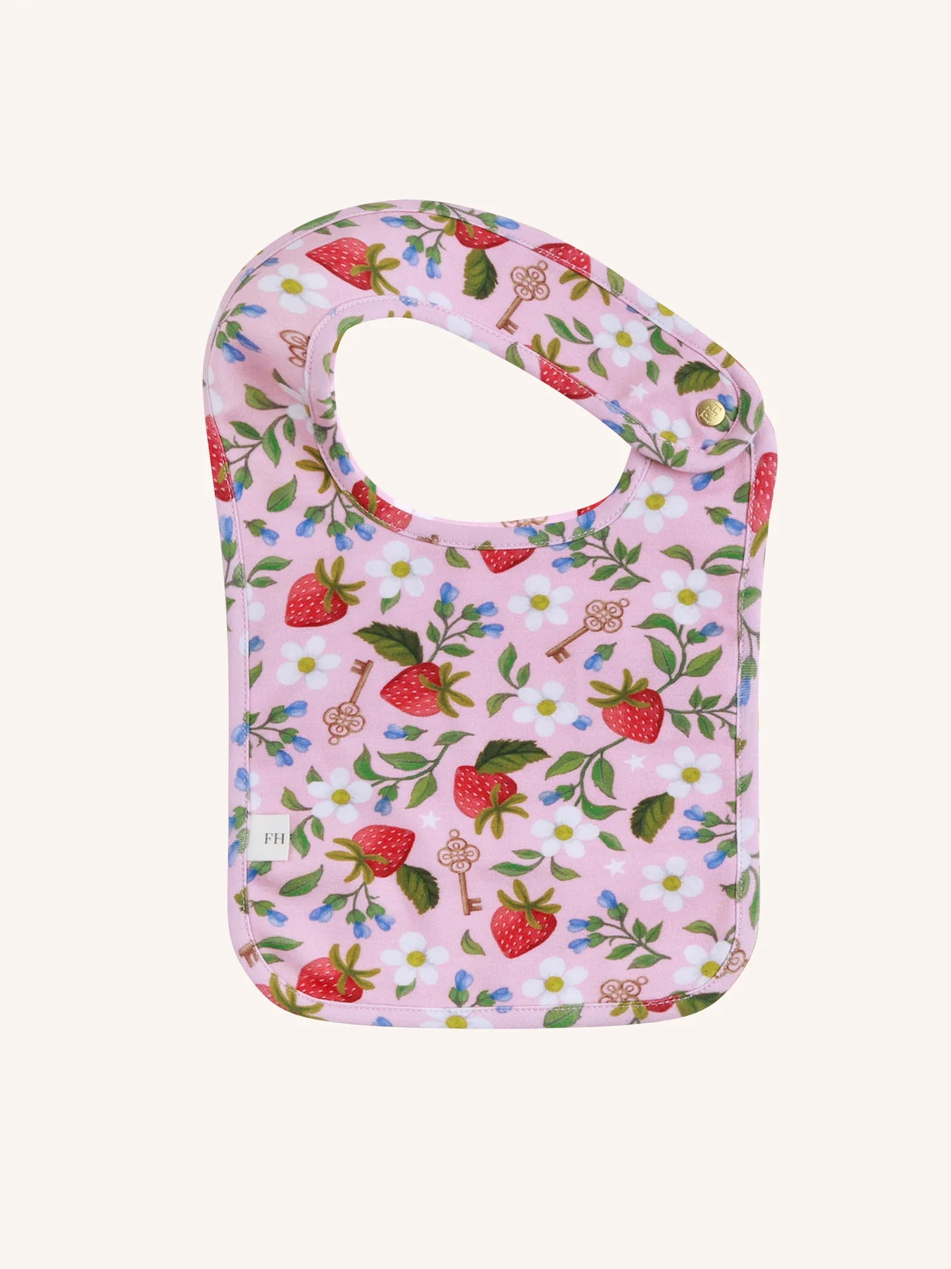 'Hearts Floral' Dandy Duo Bibs - 2 Pack - Pink