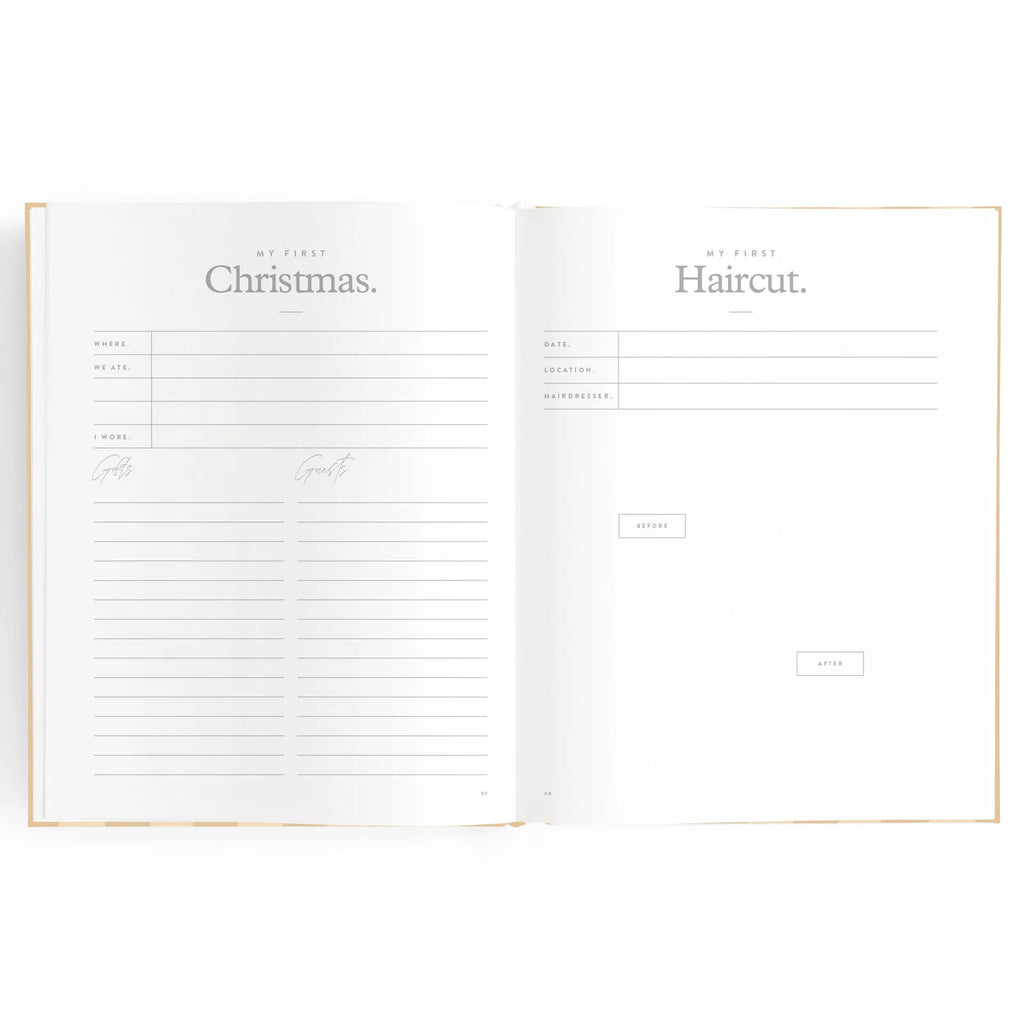 Baby Book Coffee Stripe