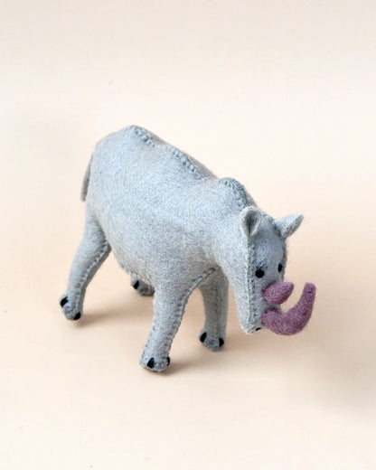 Felt Rhinoceros Soft Toy for Safari Play (New)