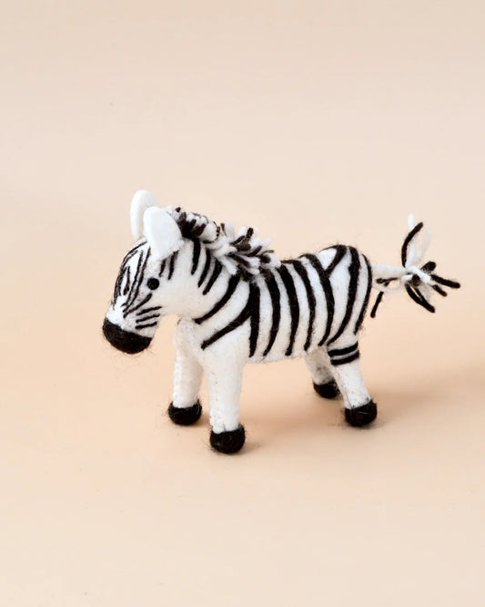 Felt Zebra Soft Toy for Safari Play (New)